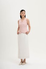 OLIVIA ASYMMETRIC VEST LINEN TOP