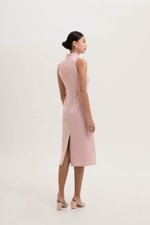 *PREORDER* NIKA TWEED MIDI CHEONGSAM W PEARL BUTTONS