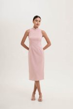 *PREORDER* NIKA TWEED MIDI CHEONGSAM W PEARL BUTTONS