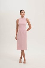 *PREORDER* NIKA TWEED MIDI CHEONGSAM W PEARL BUTTONS