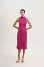 *PREORDER* NIKA TWEED MIDI CHEONGSAM W PEARL BUTTONS