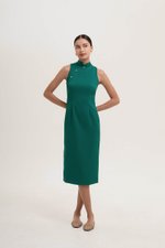 *PREORDER* NIKA TWEED MIDI CHEONGSAM W PEARL BUTTONS