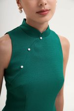 *PREORDER* NIKA TWEED MIDI CHEONGSAM W PEARL BUTTONS