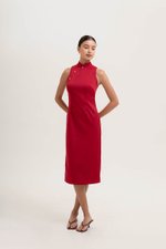 *PREORDER* NIKA TWEED MIDI CHEONGSAM W PEARL BUTTONS