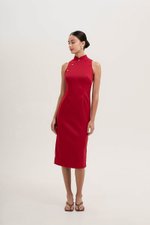 *PREORDER* NIKA TWEED MIDI CHEONGSAM W PEARL BUTTONS