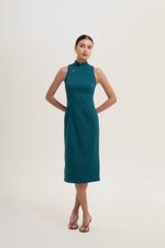 *PREORDER* NIKA TWEED MIDI CHEONGSAM W PEARL BUTTONS