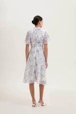 THALIA FLORAL FLUTTER SLEEVE CHEONGSAM