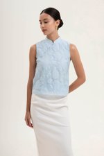 NADINA EMBOSSED ORGANZA CHEONGSAM TOP