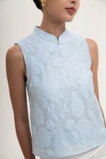 NADINA EMBOSSED ORGANZA CHEONGSAM TOP