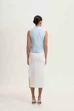 NADINA EMBOSSED ORGANZA CHEONGSAM TOP