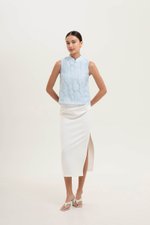 NADINA EMBOSSED ORGANZA CHEONGSAM TOP