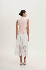 NADINA EMBOSSED ORGANZA CHEONGSAM TOP