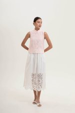NADINA EMBOSSED ORGANZA CHEONGSAM TOP