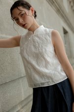 NADINA EMBOSSED ORGANZA CHEONGSAM TOP