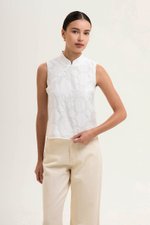 NADINA EMBOSSED ORGANZA CHEONGSAM TOP