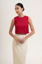 MARICA TEXTURED CHEONGSAM TOP