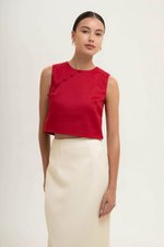 MARICA TEXTURED CHEONGSAM TOP