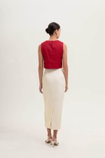 MARICA TEXTURED CHEONGSAM TOP