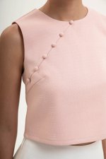 MARICA TEXTURED CHEONGSAM TOP