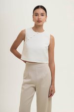 MARICA TEXTURED CHEONGSAM TOP