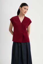 VANYA WRAP TOP W/ SASH