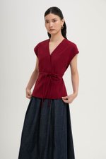VANYA WRAP TOP W/ SASH