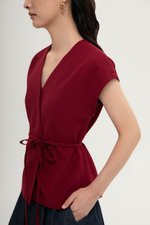 VANYA WRAP TOP W/ SASH