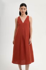 LANA PLEATED TENT LINEN DRESS