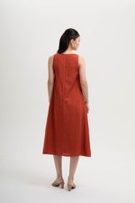 LANA PLEATED TENT LINEN DRESS