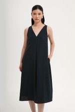 LANA PLEATED TENT LINEN DRESS