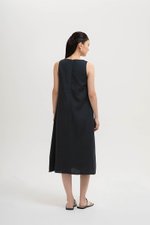 LANA PLEATED TENT LINEN DRESS