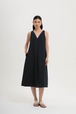 LANA PLEATED TENT LINEN DRESS