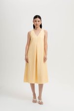 LANA PLEATED TENT LINEN DRESS