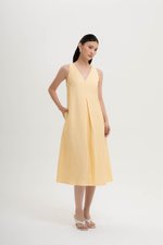 LANA PLEATED TENT LINEN DRESS