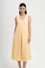 LANA PLEATED TENT LINEN DRESS