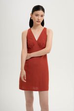 FLORIA LINEN MINI DRESS