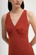 FLORIA LINEN MINI DRESS