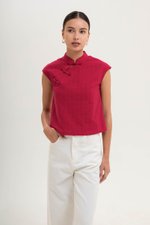 LERIN EMBROIDERED CHEONGSAM TOP