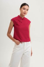 LERIN EMBROIDERED CHEONGSAM TOP