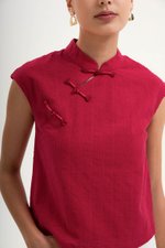 LERIN EMBROIDERED CHEONGSAM TOP