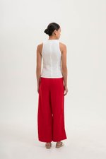 PEARLENE CHEONGSAM LINEN TOP