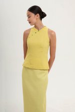 PEARLENE CHEONGSAM LINEN TOP