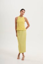 PEARLENE CHEONGSAM LINEN TOP