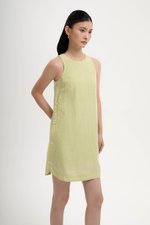 ASTRID MINI LINEN DRESS W SIDE BUTTONS