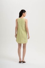 ASTRID MINI LINEN DRESS W SIDE BUTTONS