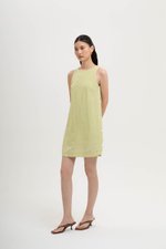 ASTRID MINI LINEN DRESS W SIDE BUTTONS