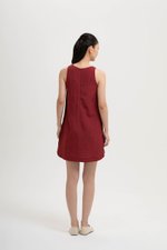 ASTRID MINI LINEN DRESS W SIDE BUTTONS