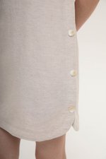 ASTRID MINI LINEN DRESS W SIDE BUTTONS