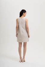 ASTRID MINI LINEN DRESS W SIDE BUTTONS
