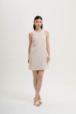ASTRID MINI LINEN DRESS W SIDE BUTTONS